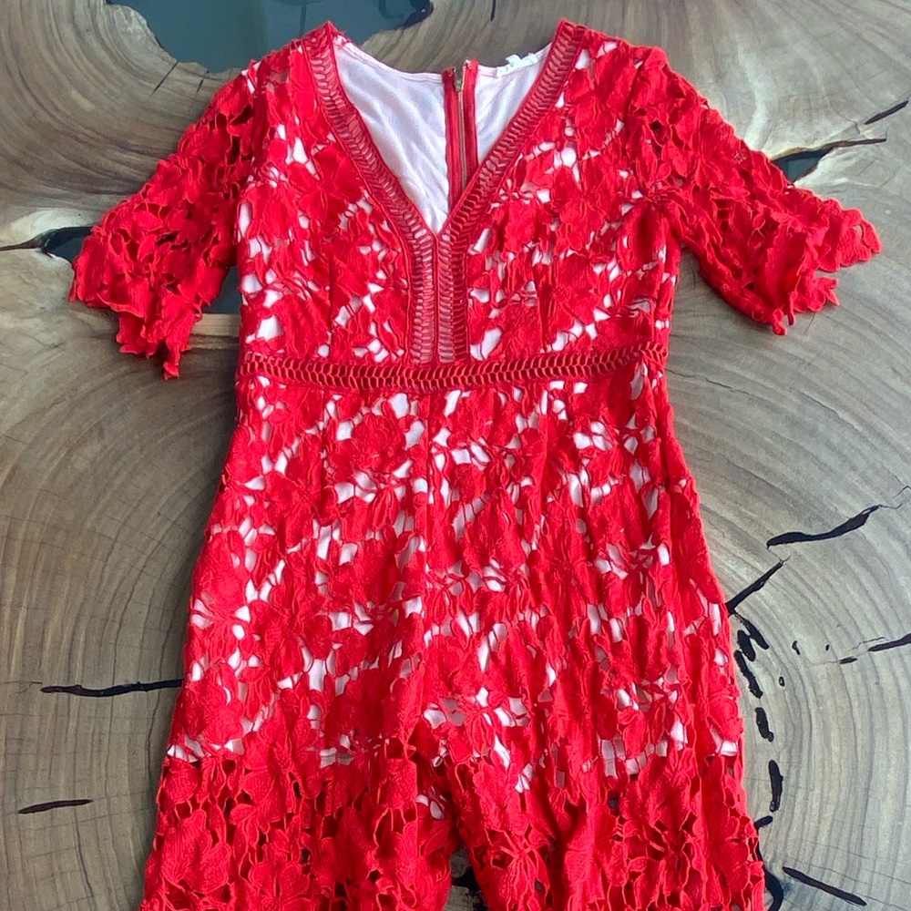Red Lacy Boutique Jumpsuit